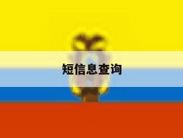 短信息查询