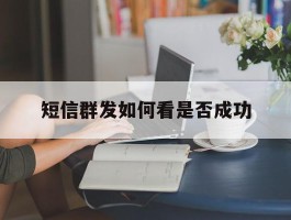 短信群发如何看是否成功