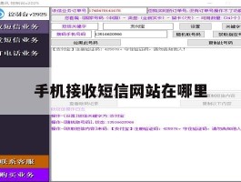 手机接收短信网站在哪里