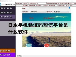 日本手机验证码短信平台是什么软件
