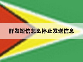 群发短信怎么停止发送信息