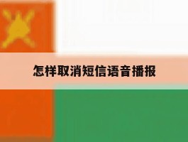 怎样取消短信语音播报